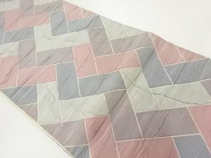 アンティーク　檜垣模様織出し袋帯（材料）